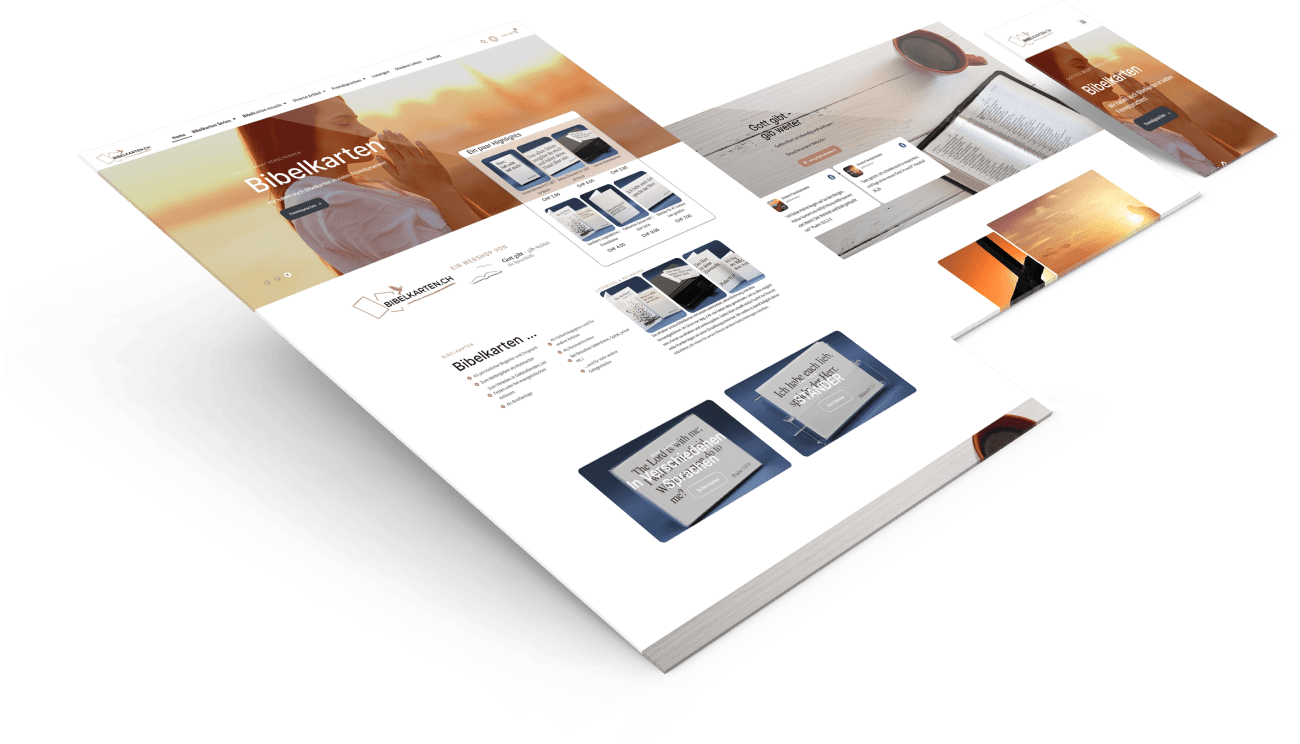 Bibelkarten Webshop - Erstellt von Christlicher Webdesigner